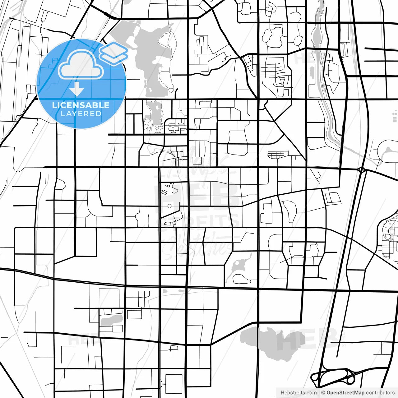Layered PDF map of Ma-anshan, Anhui, China