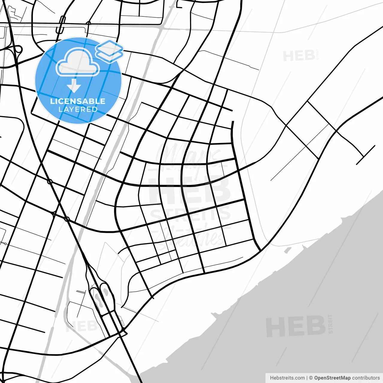 Layered PDF map of Jingjiang, Jiangsu, China