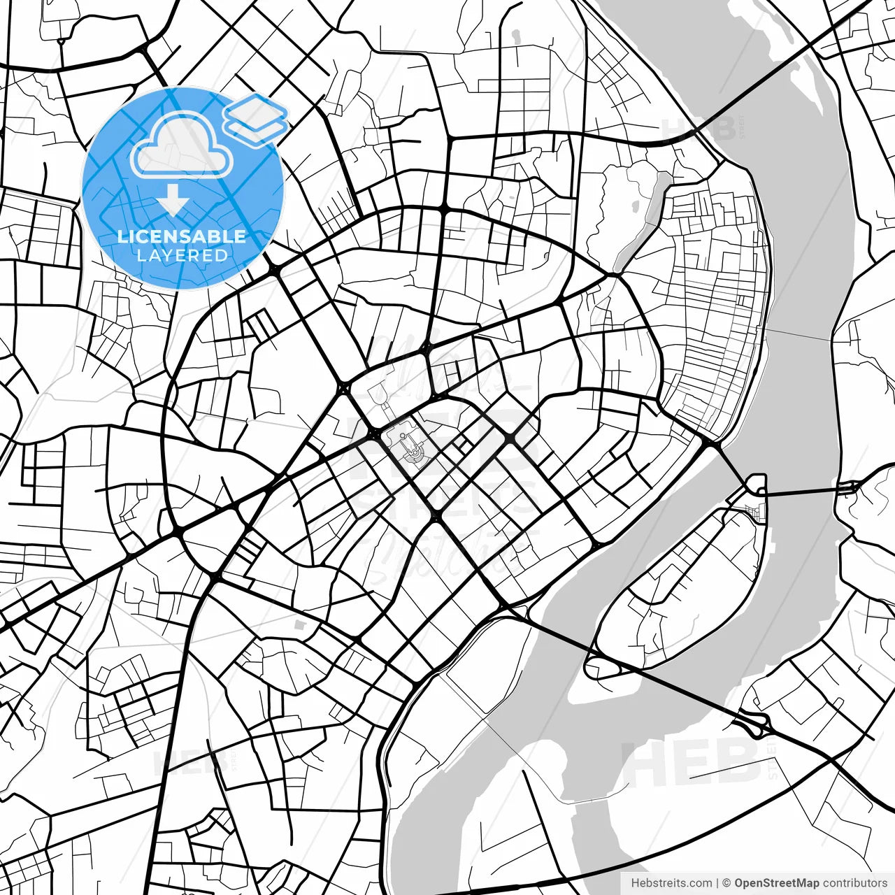 Layered PDF map of Chaozhou, Guangdong, China