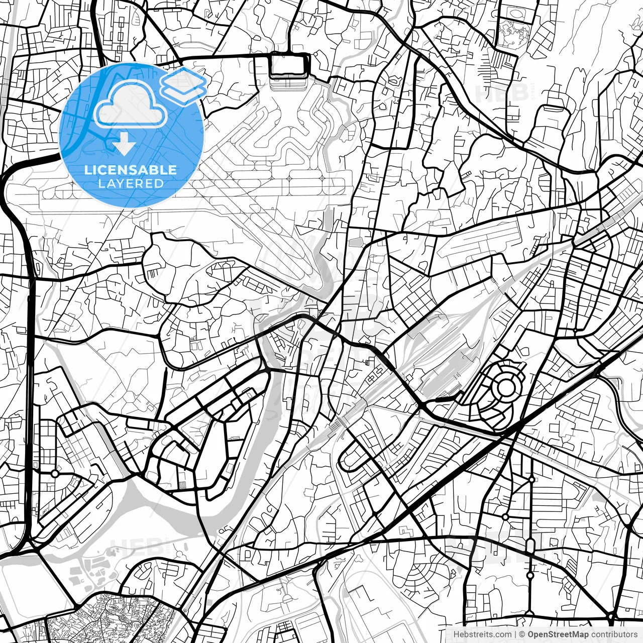 Layered PDF map of Mumbai, Maharashtra, India
