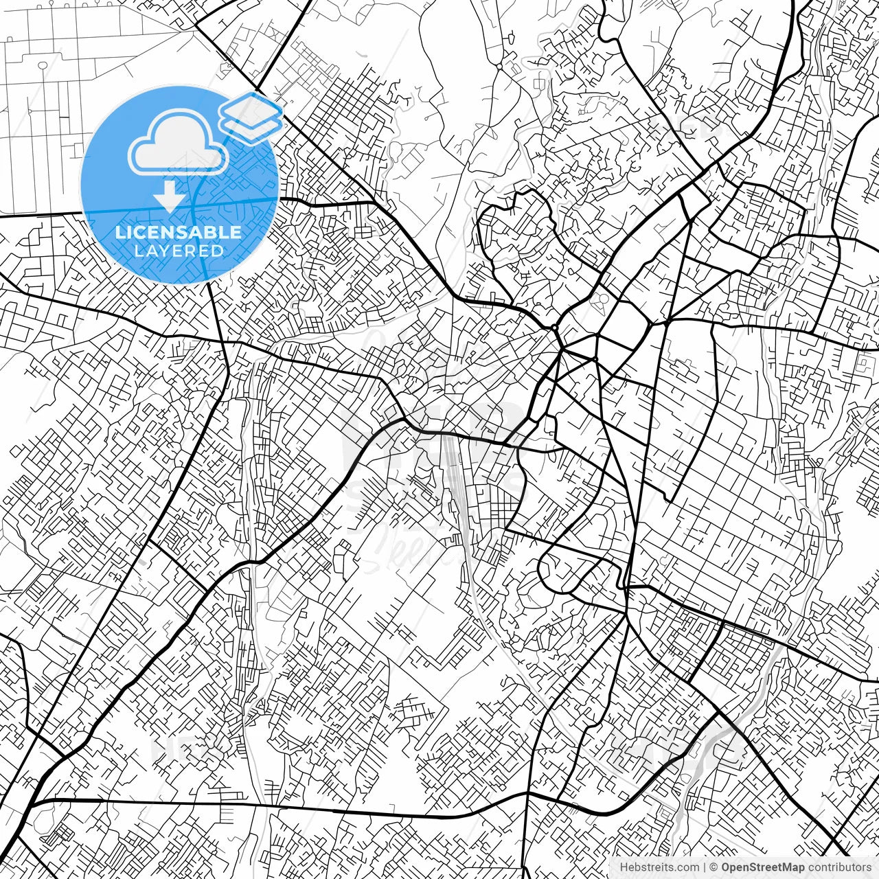 Layered PDF map of Dehradun, Uttarakhand, India