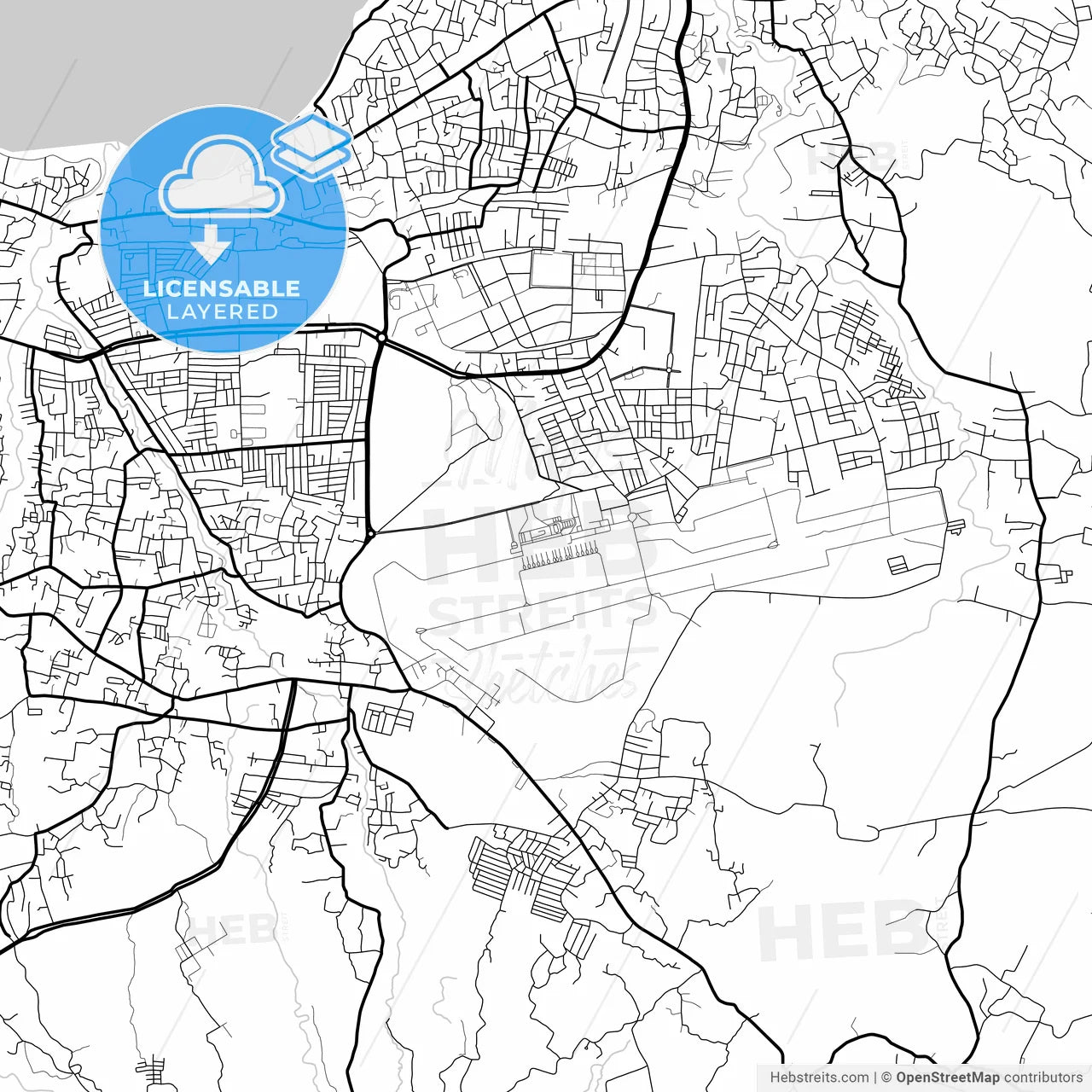Layered PDF map of Kupang, East Nusa Tenggara, Indonesia
