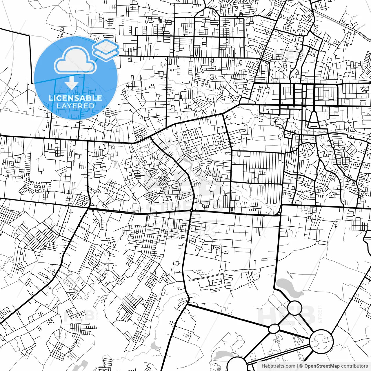 Layered PDF map of Banjarbaru, South Kalimantan, Indonesia
