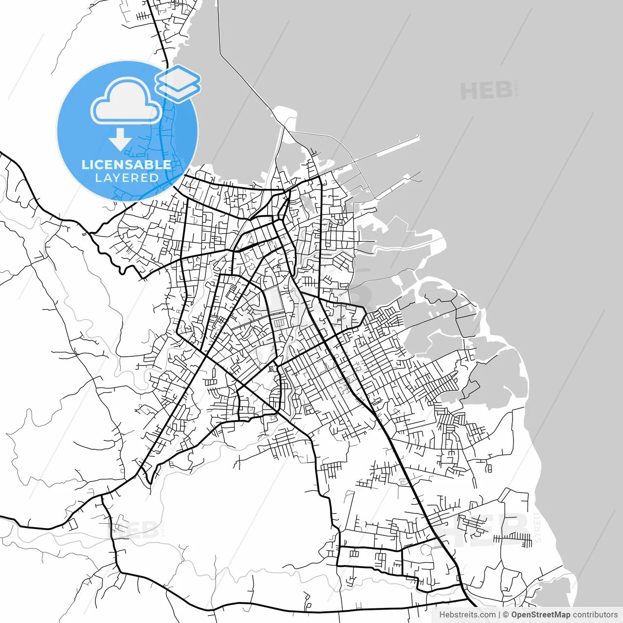 Layered PDF map of Palopo, South Sulawesi, Indonesia