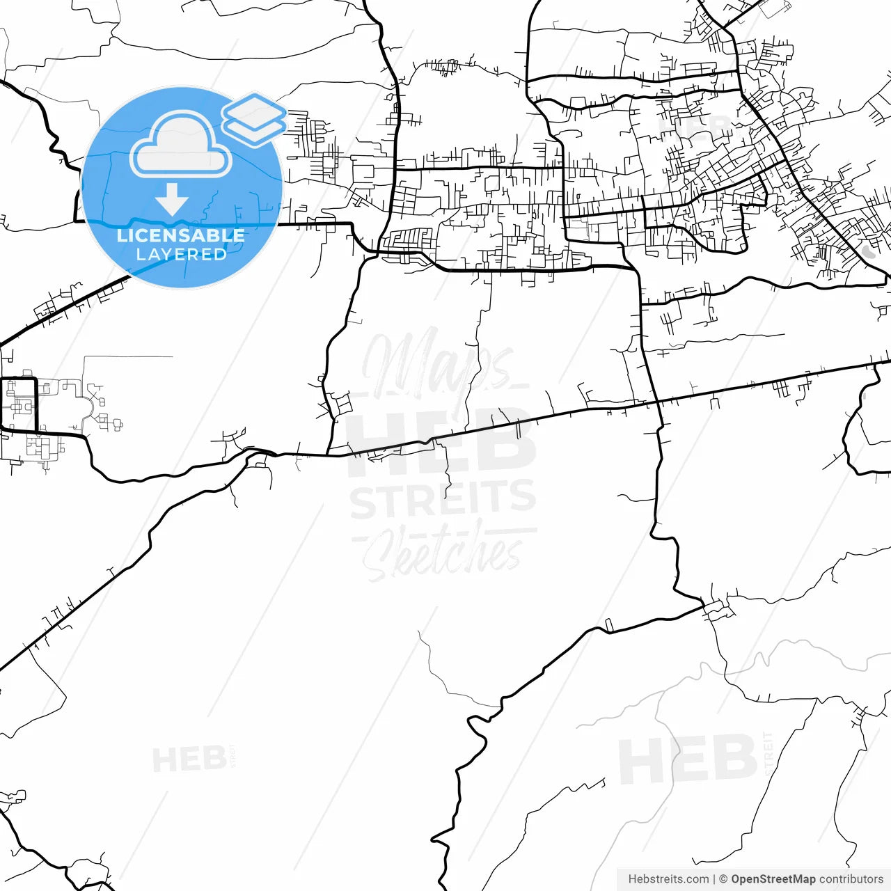 Layered PDF map of Pagar Alam, South Sumatra, Indonesia