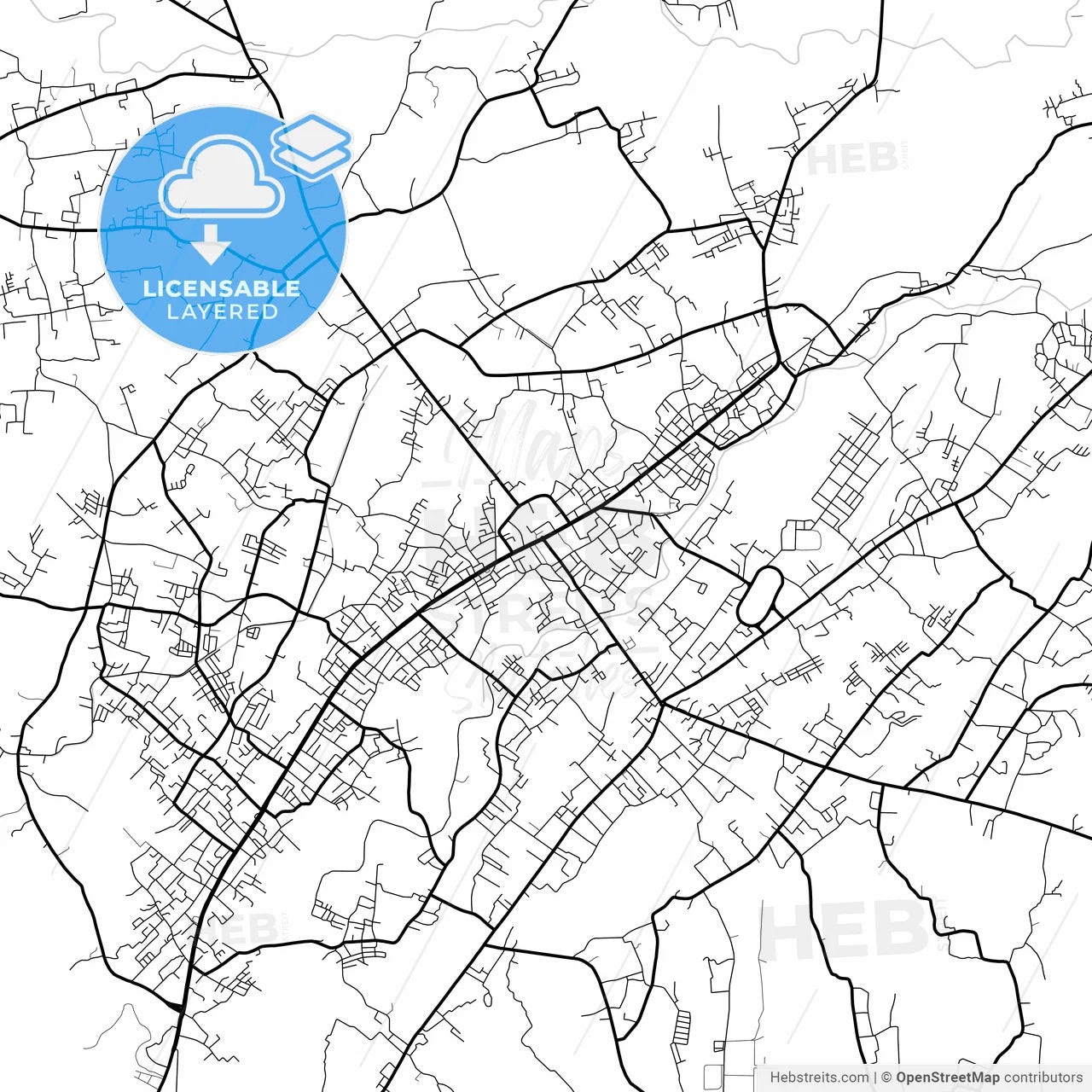 Layered PDF map of Payakumbuh, West Sumatra, Indonesia