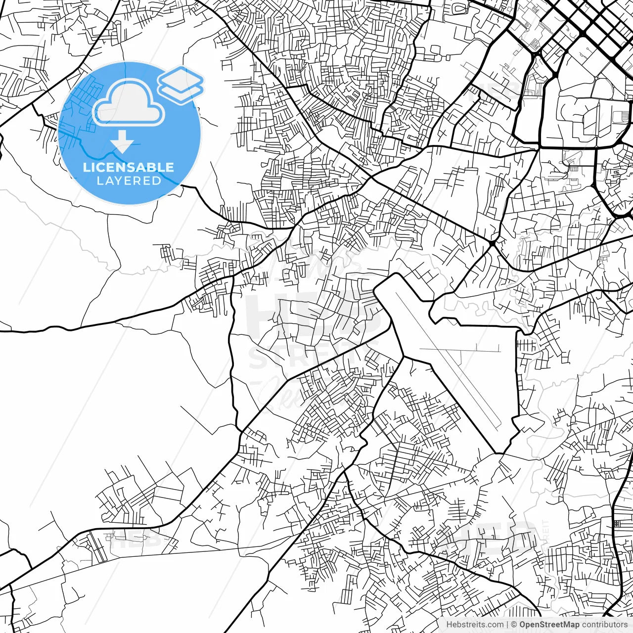 Layered PDF map of Rawalpindi, Punjab, Pakistan