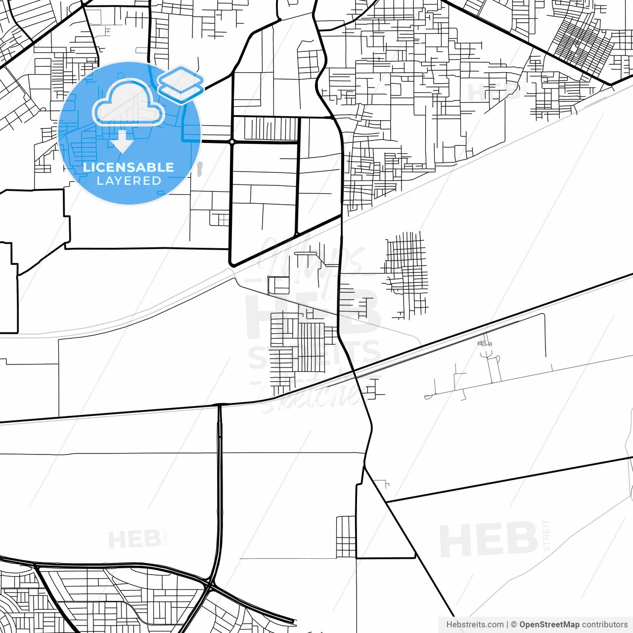Layered PDF map of Bahawalpur, Punjab, Pakistan
