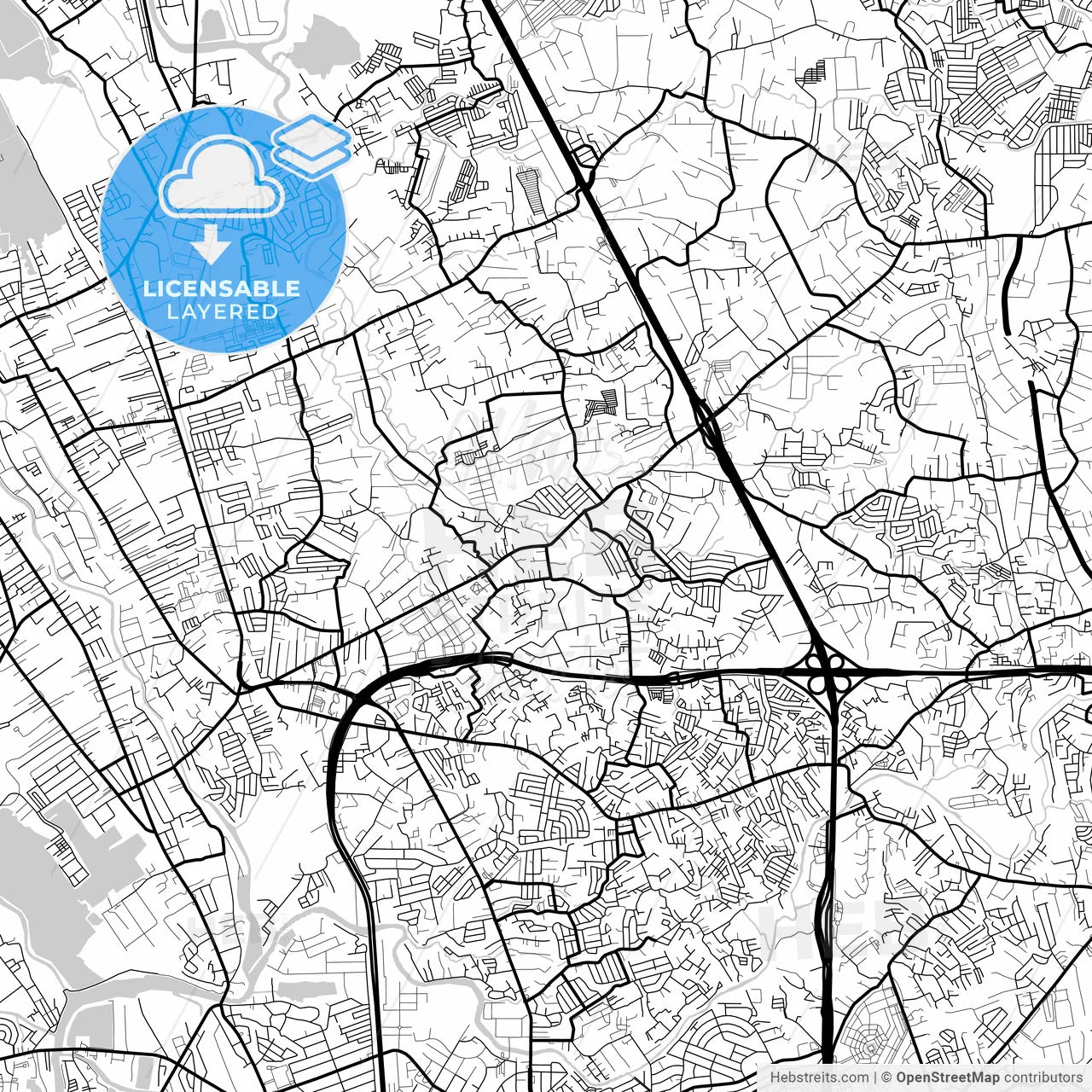 Layered PDF map of Valenzuela, Philippines