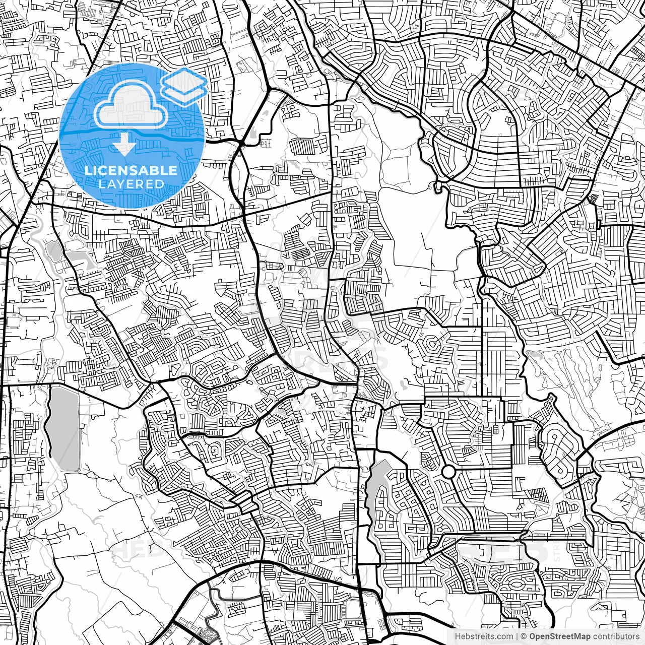 Layered PDF map of Bacoor, Cavite, Philippines