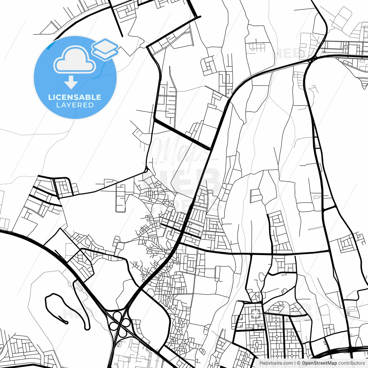 Layered PDF map of Medina, Saudi Arabia