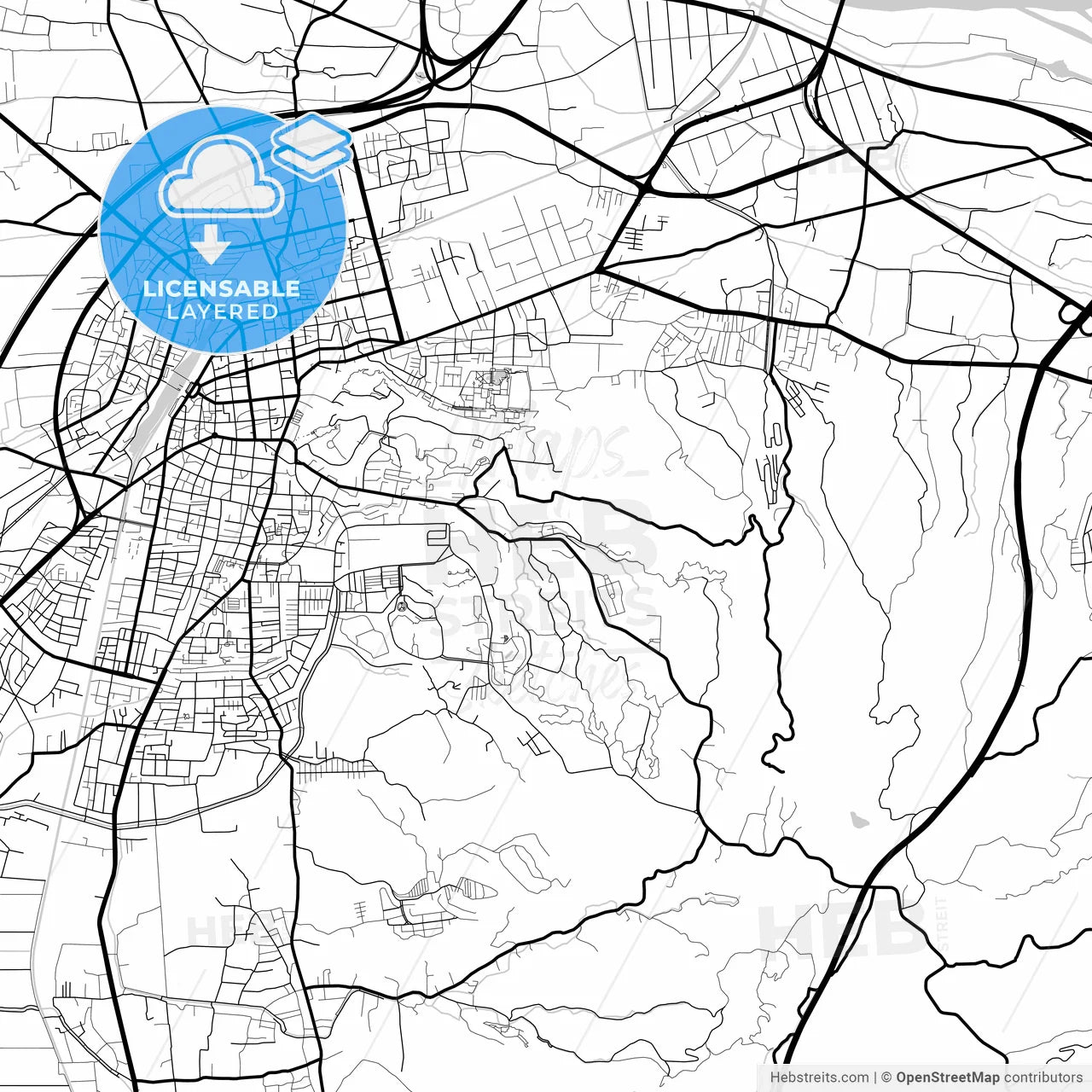 Layered PDF map of Changhua, Changhua, Taiwan