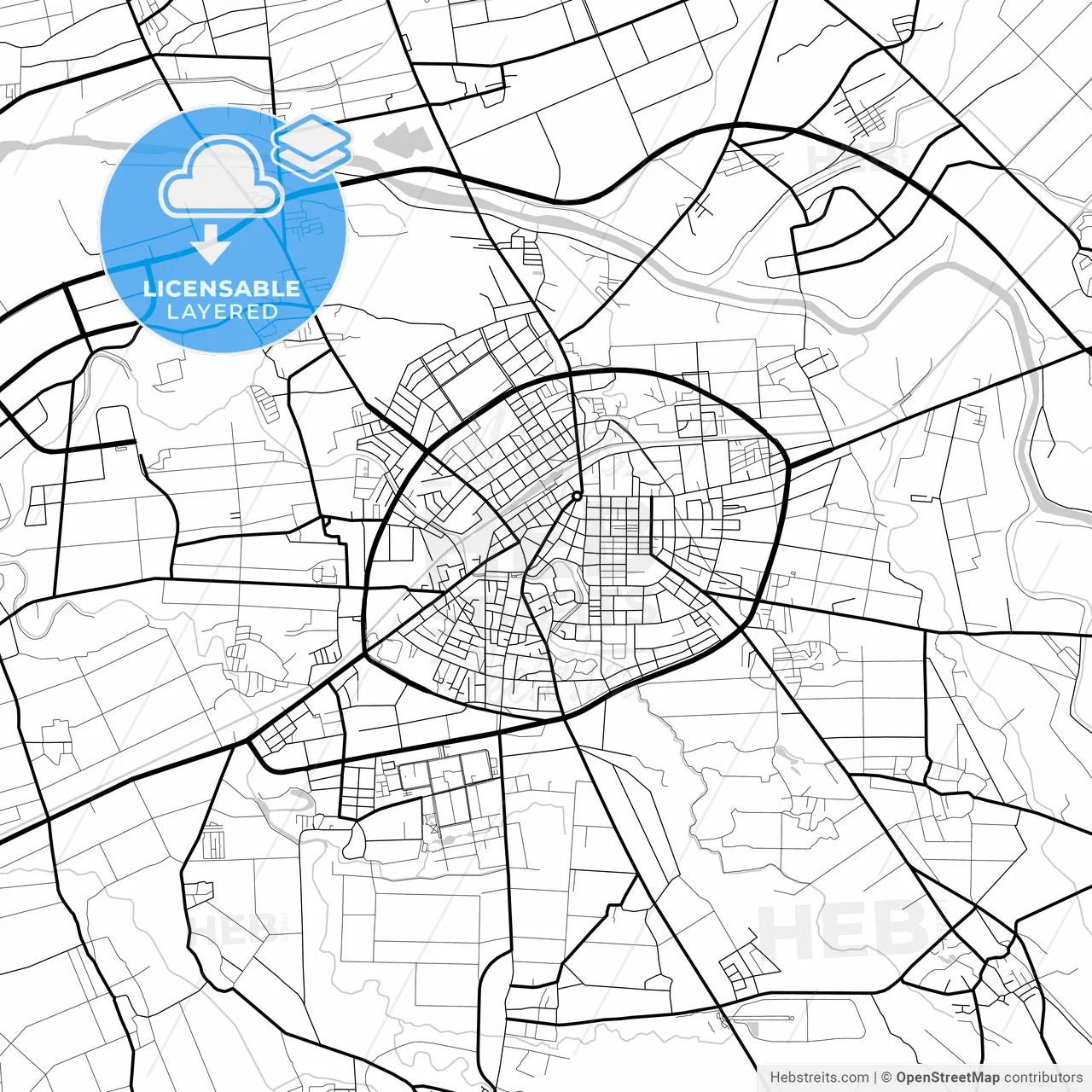 Layered PDF map of Douliu, Yunlin, Taiwan