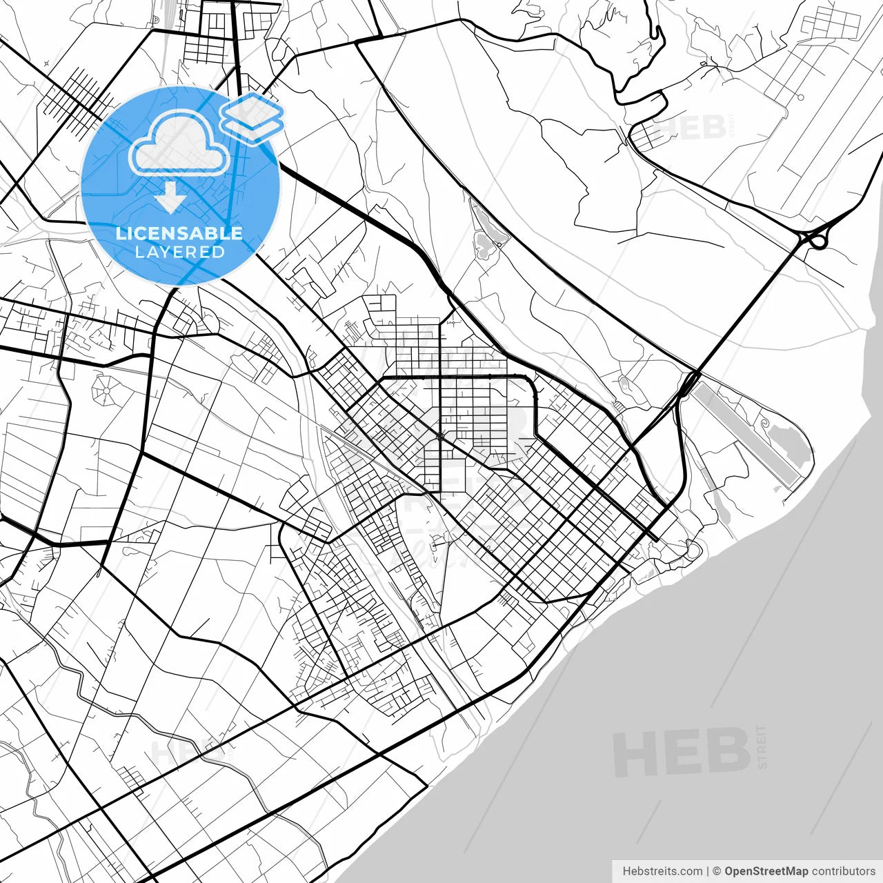 Layered PDF map of Taitung, Taitung, Taiwan