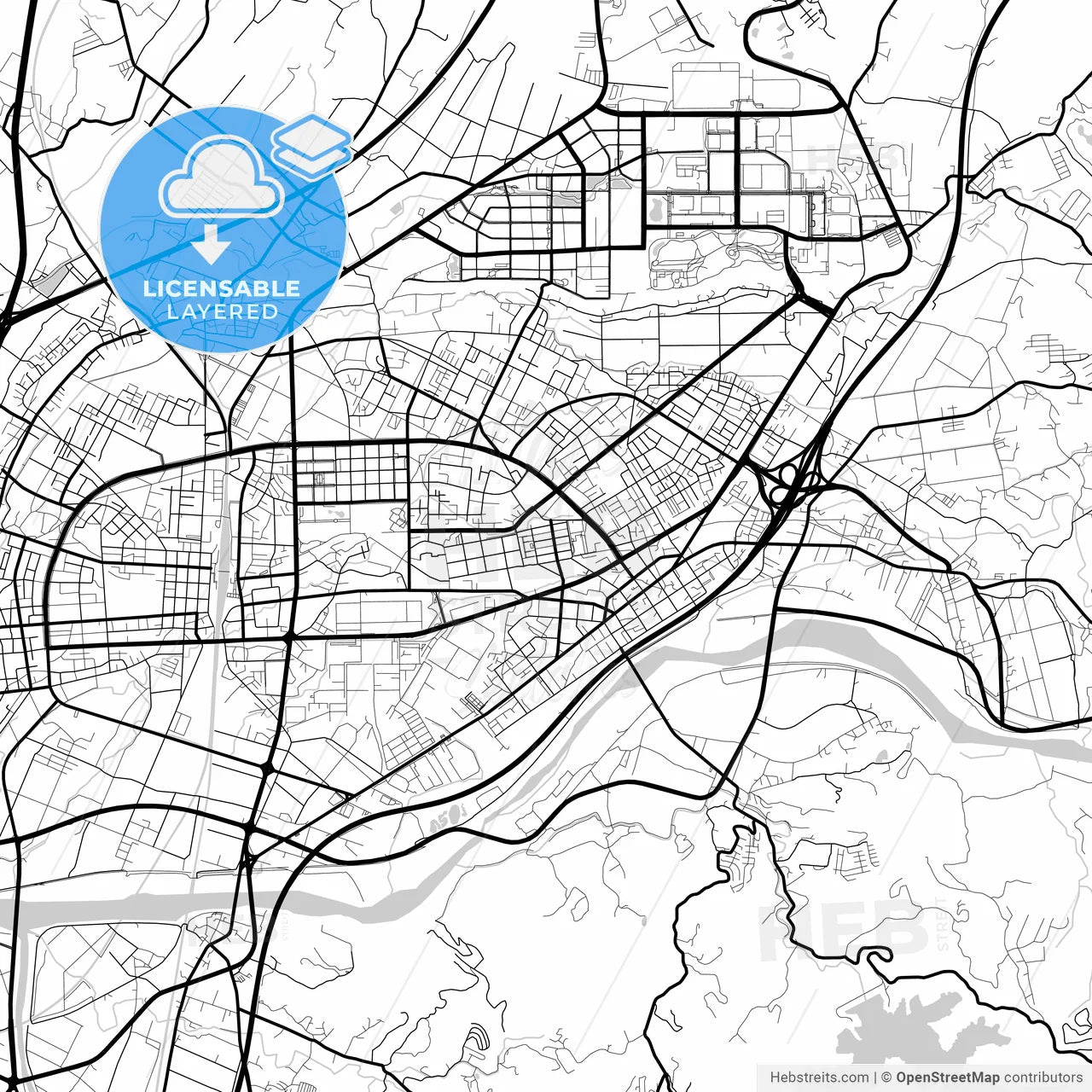 Layered PDF map of Toufen, Miaoli, Taiwan