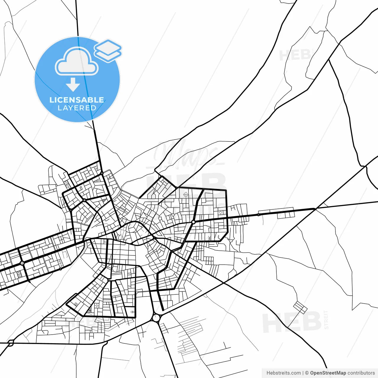 Layered PDF map of Manbij, Syria