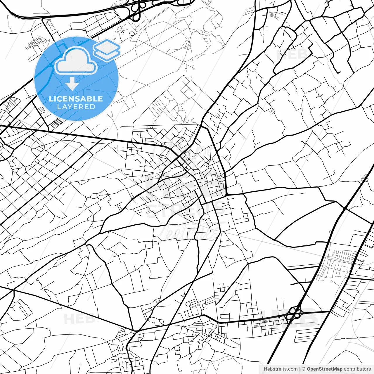 Layered PDF map of Darayya, Syria