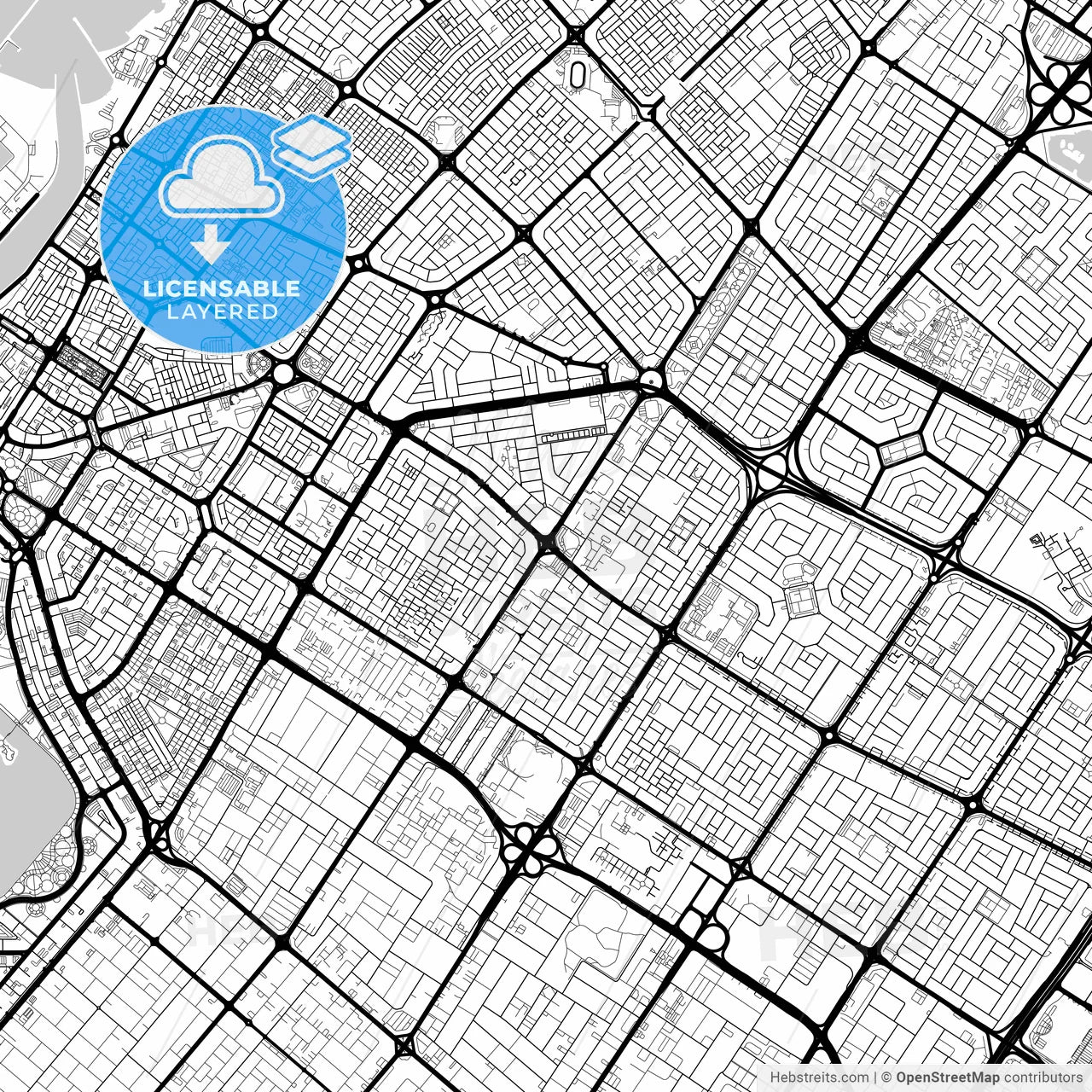 Layered PDF map of Sharjah , United Arab Emirates
