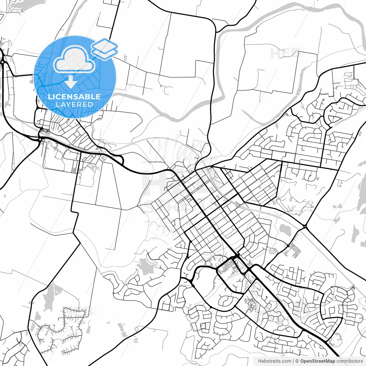 Layered PDF map of Newcastle–Maitland, New South Wales, Australia