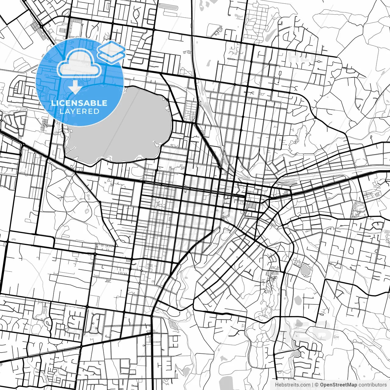 Layered PDF map of Ballarat, Victoria, Australia