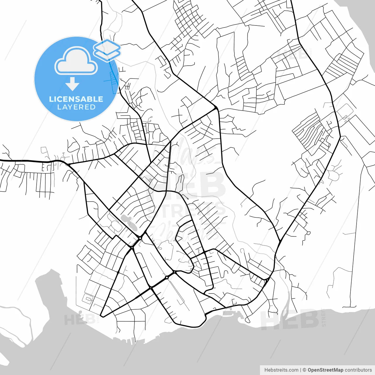 Layered PDF map of Lae, Morobe, Papua New Guinea