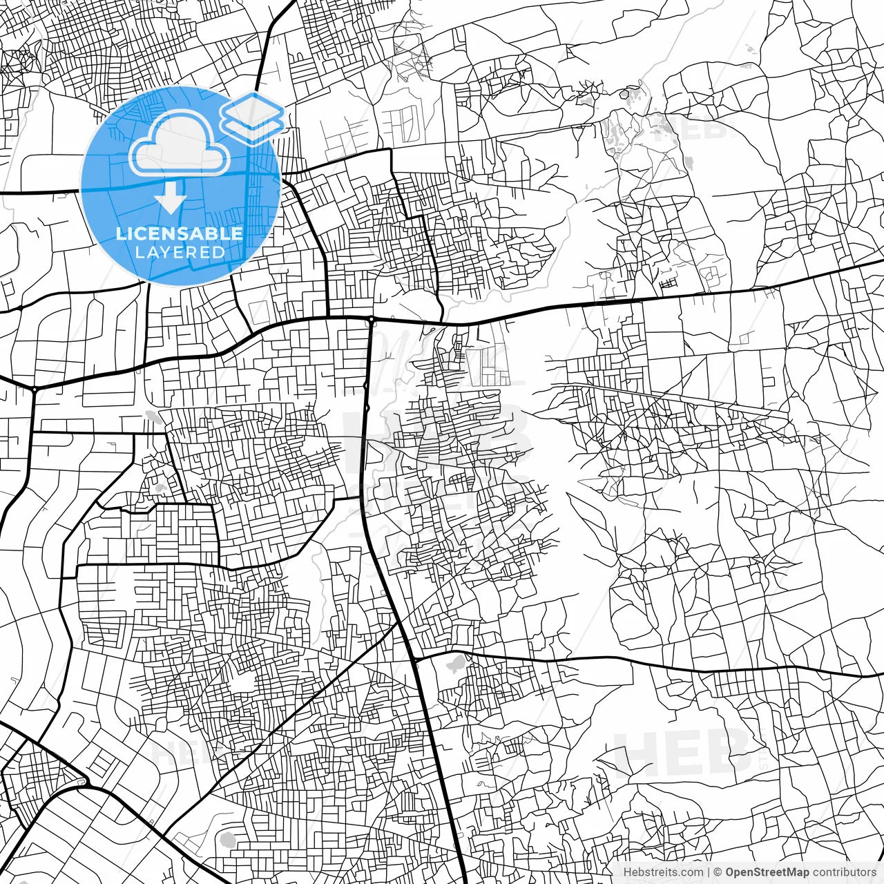 Layered PDF map of Kano, Nigeria