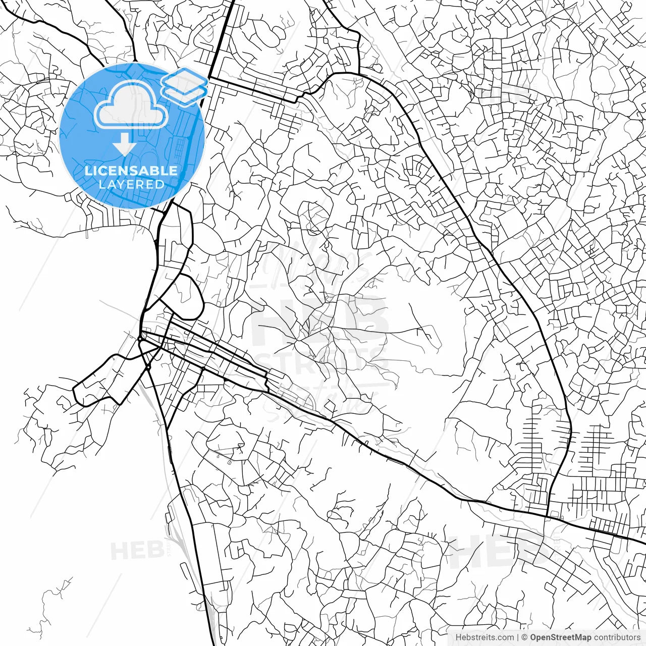 Layered PDF map of Mwanza, Tanzania