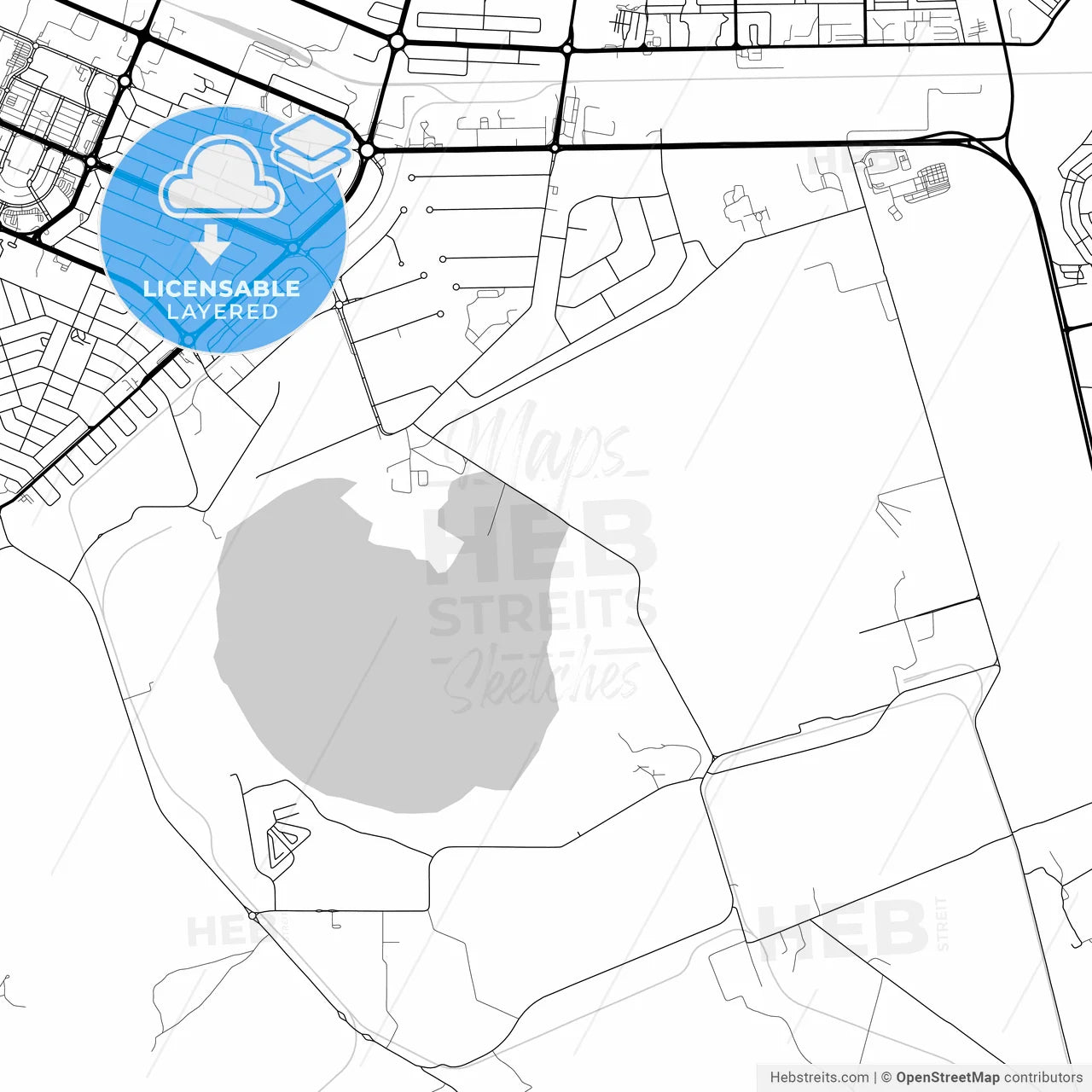 Layered PDF map of Welkom, South Africa