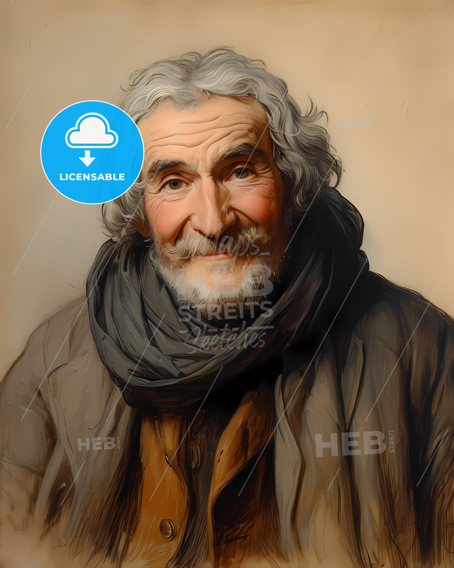 Johann Melchior, Molter, 1696 - 1765, a man with a beard and a scarf