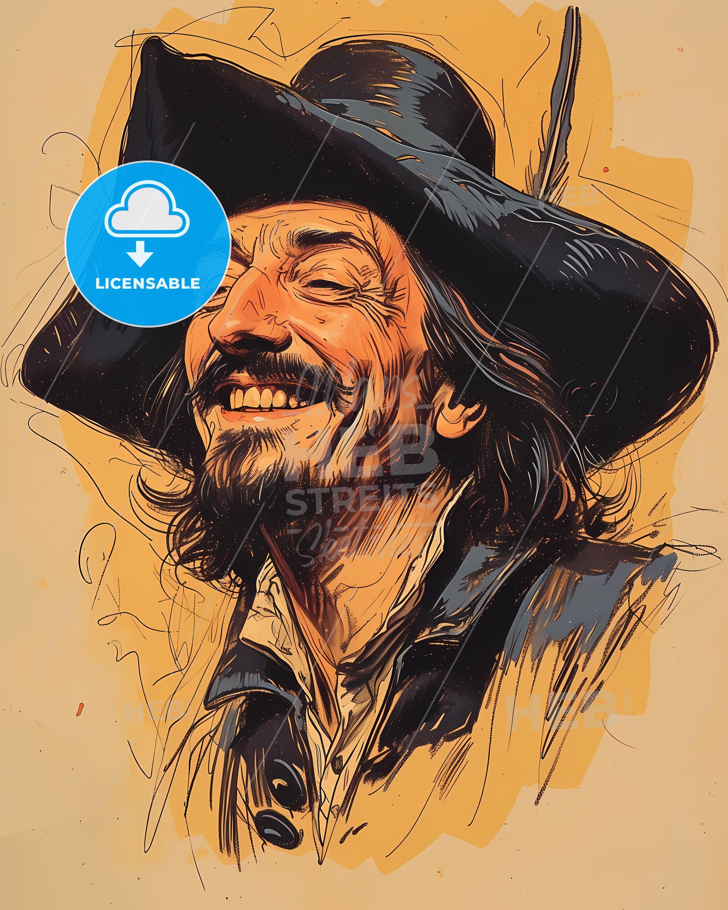 Charles II, England, 1630 - 1685, a man with long hair wearing a hat