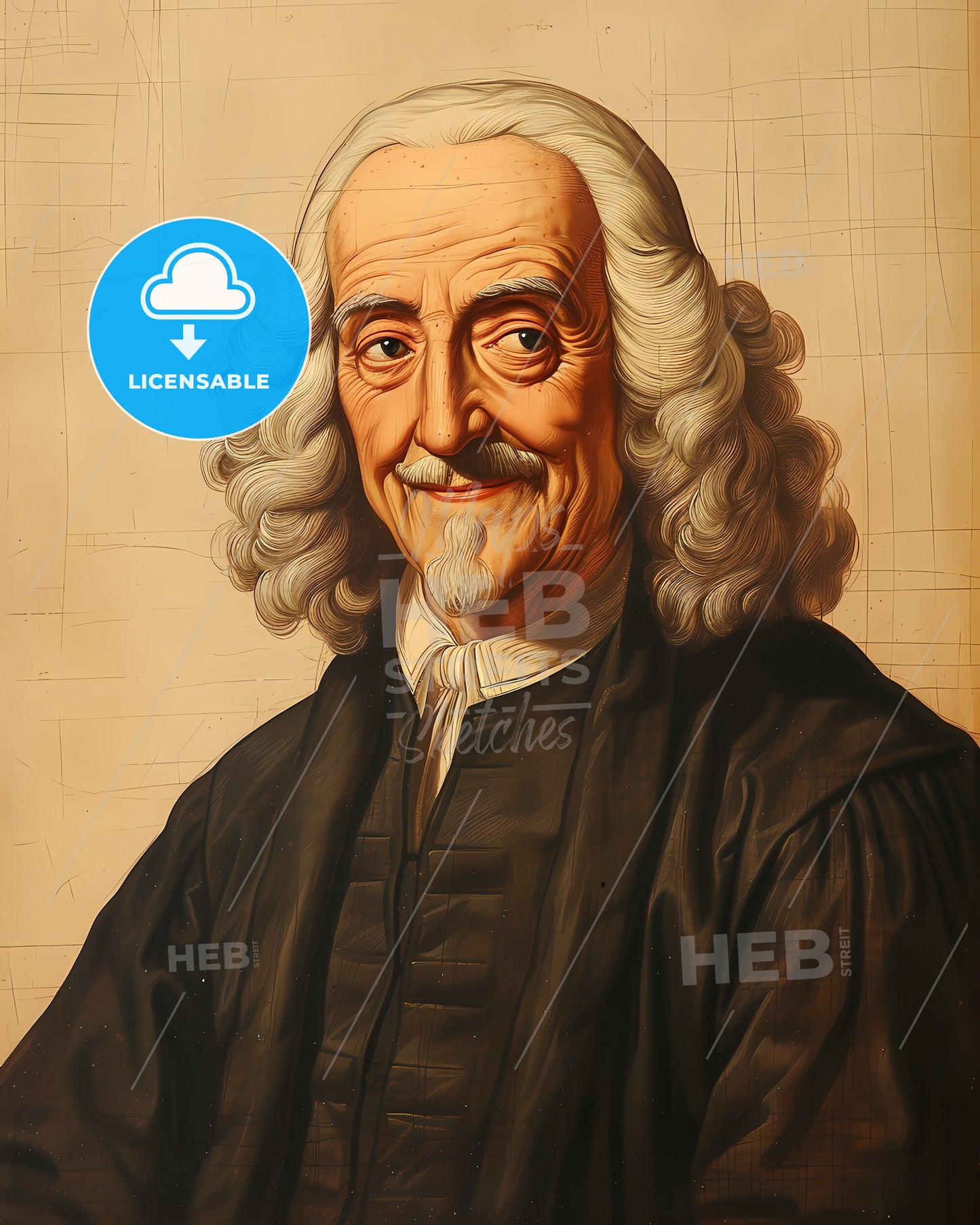 Georg, Philipp Telemann, 1681 - 1767, a portrait of a man