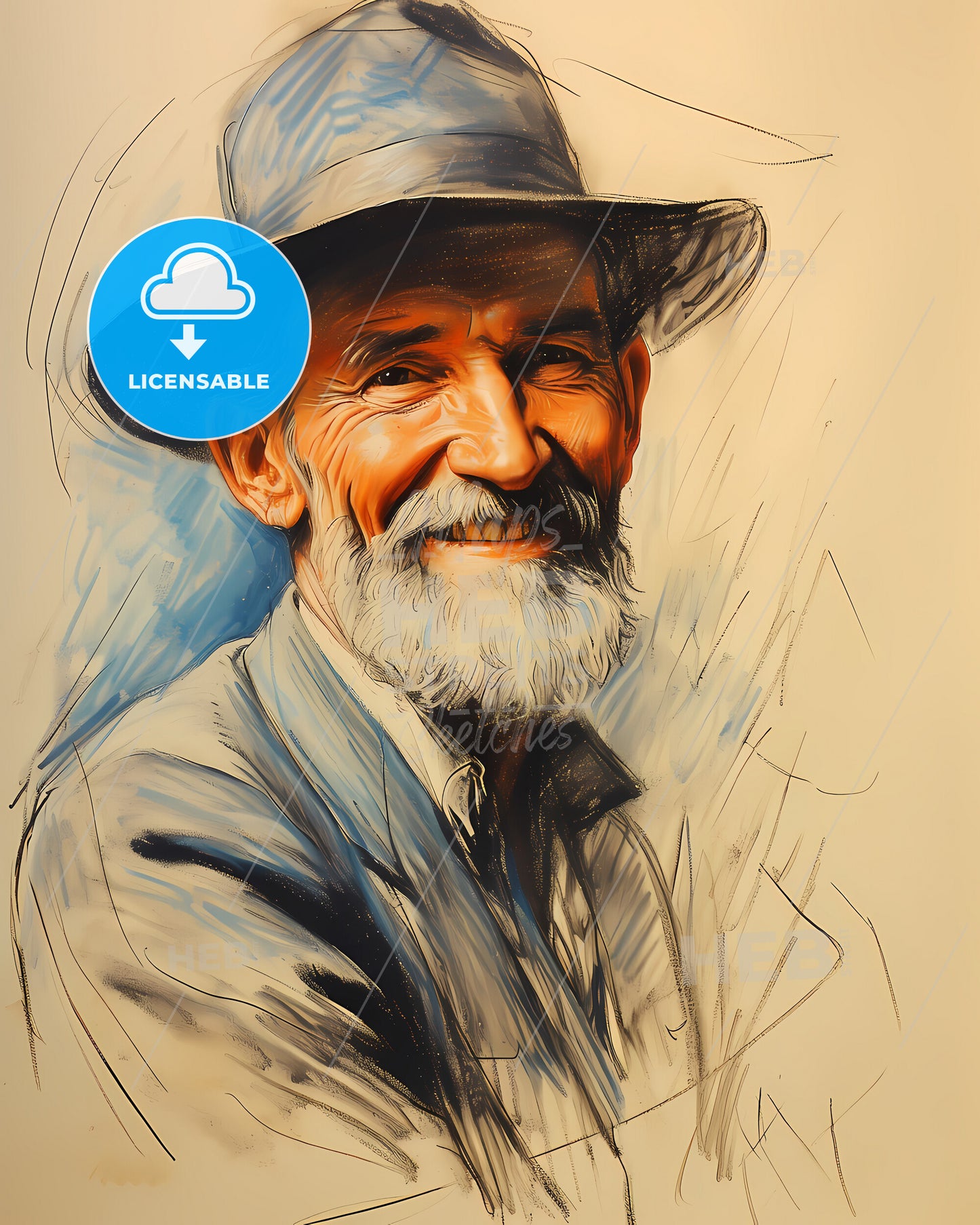 Jules, Verne, 1828 - 1905, a man with a hat