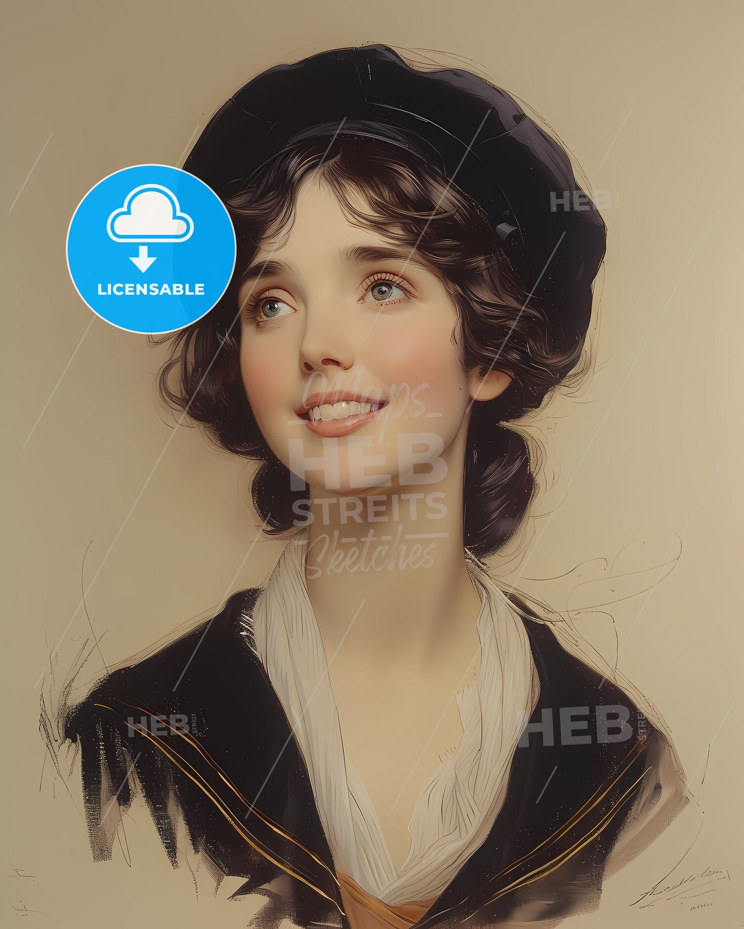 Mary, Anning, 1799 - 1847, a woman in a hat