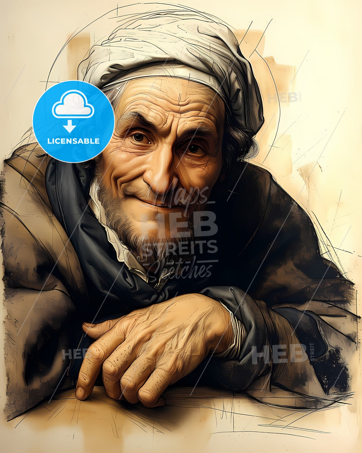 Thomas, à Kempis, 1380 - 1471, a man with a beard and turban