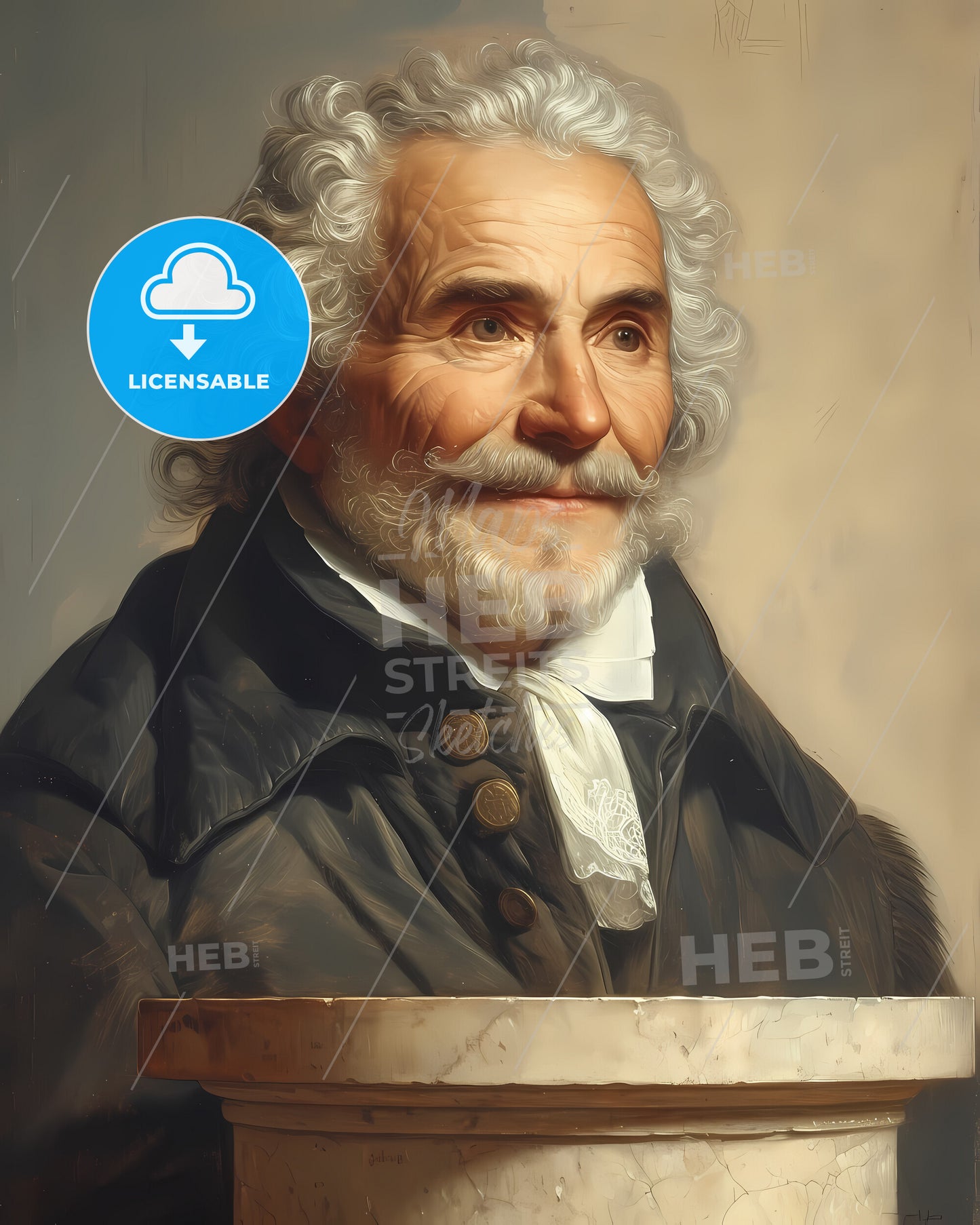 Heinrich, Schütz, 1585 - 1672, a man with white hair and a beard