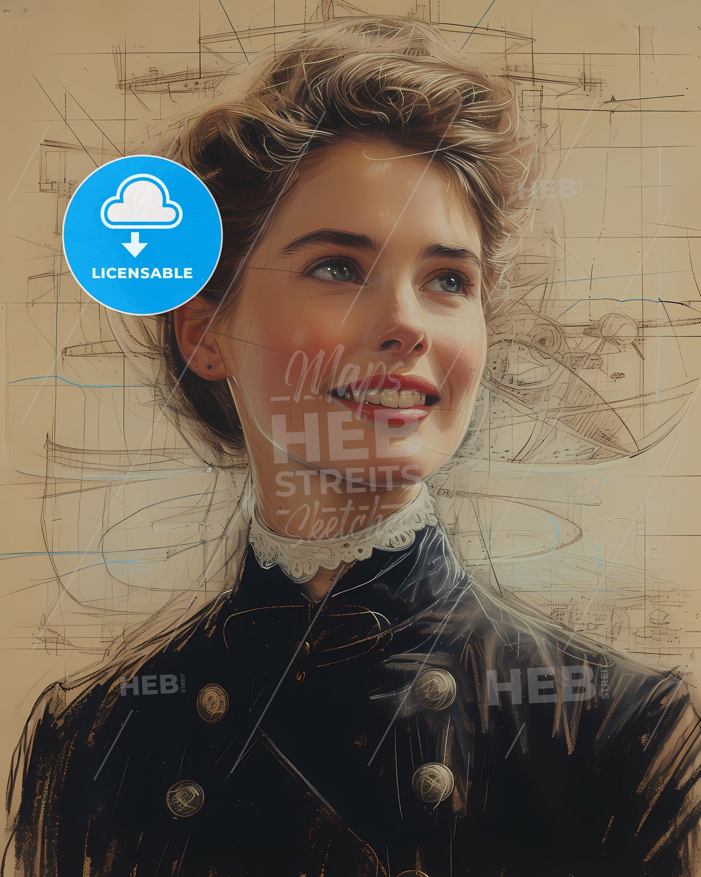 Elizabeth Cochran Seaman, Nellie Bly, 1864 - 1922, a woman in a black jacket