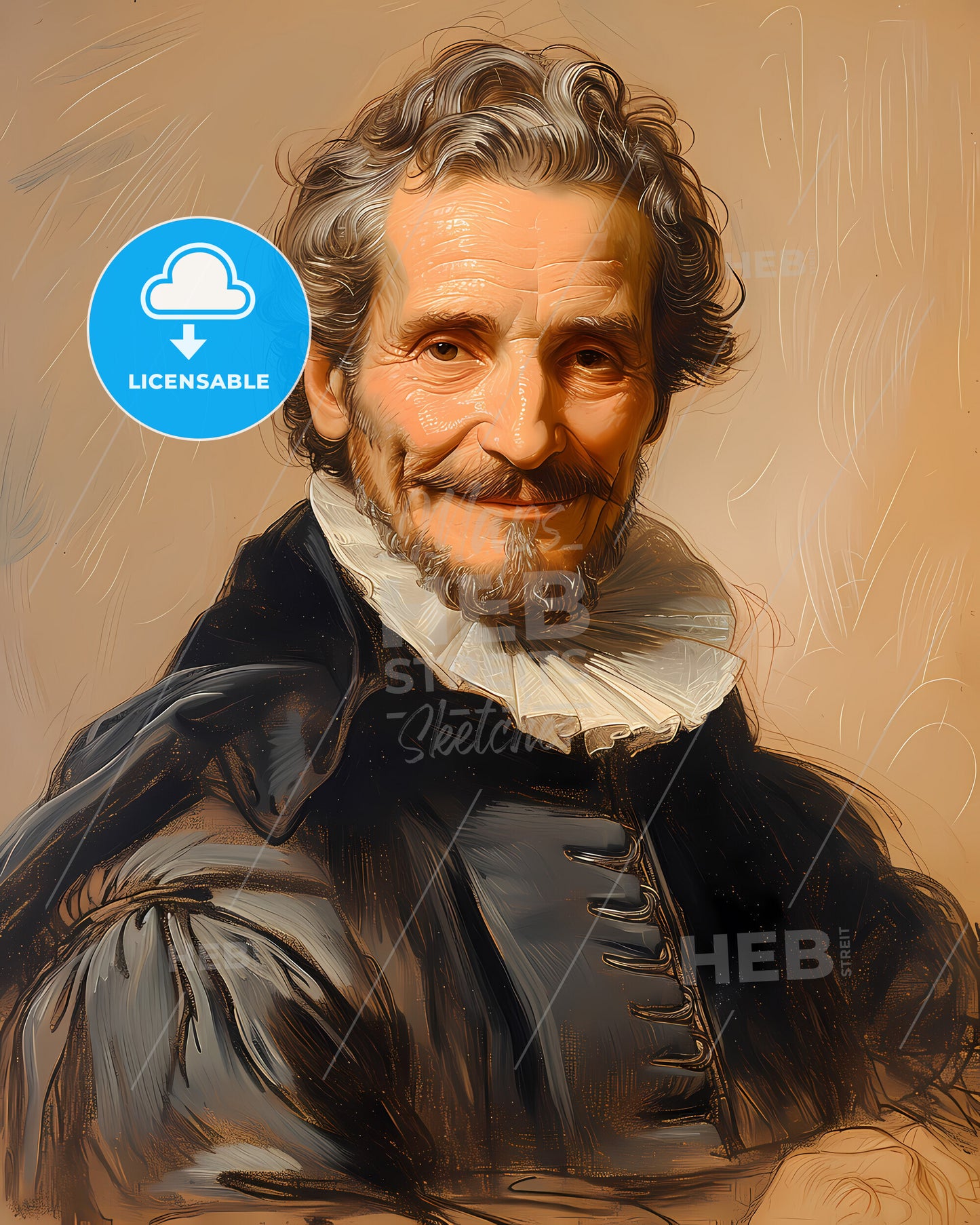 Hernán, Cortés, 1485 - 1547, a man with a beard and mustache