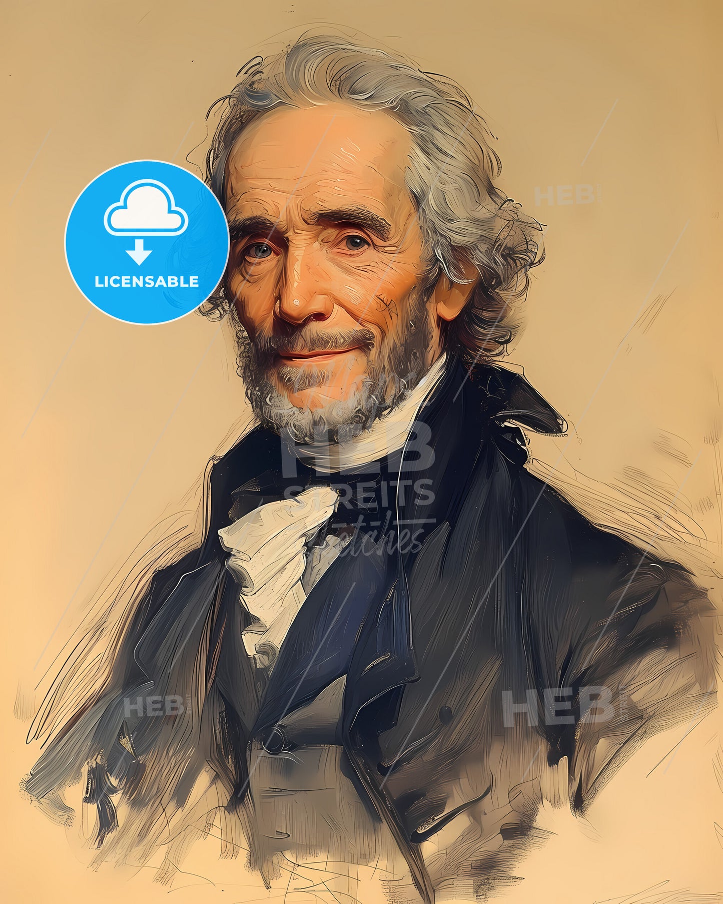 John, Hancock, 1737 - 1793, a painting of a man