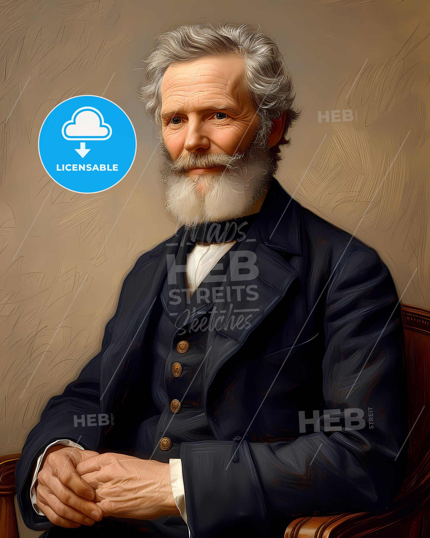 Sir James Clark, Ross, 1800 - 1862, a man with a beard sitting in a chair