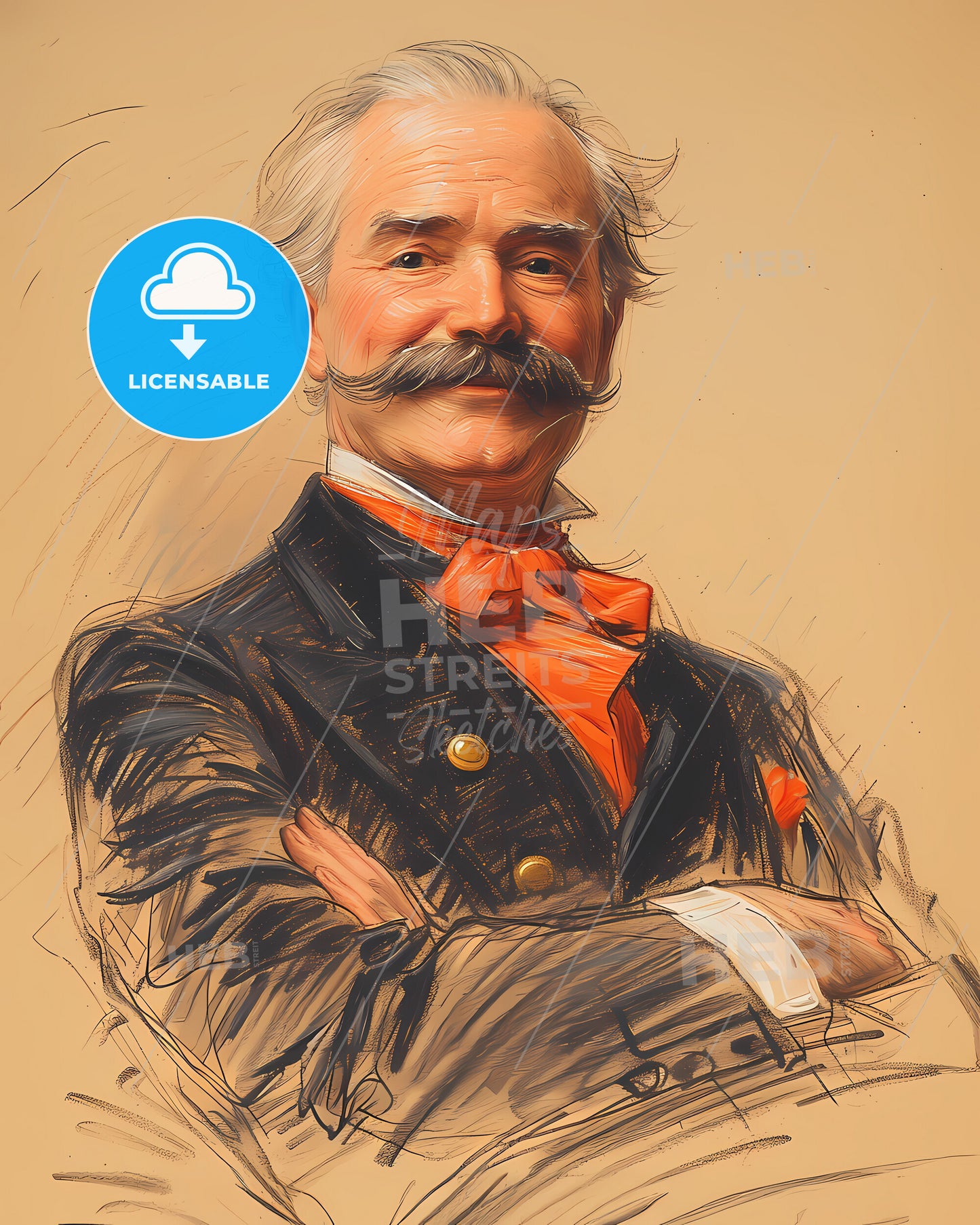 Otto, von Bismarck, 1815 - 1898, a man with a mustache and a suit