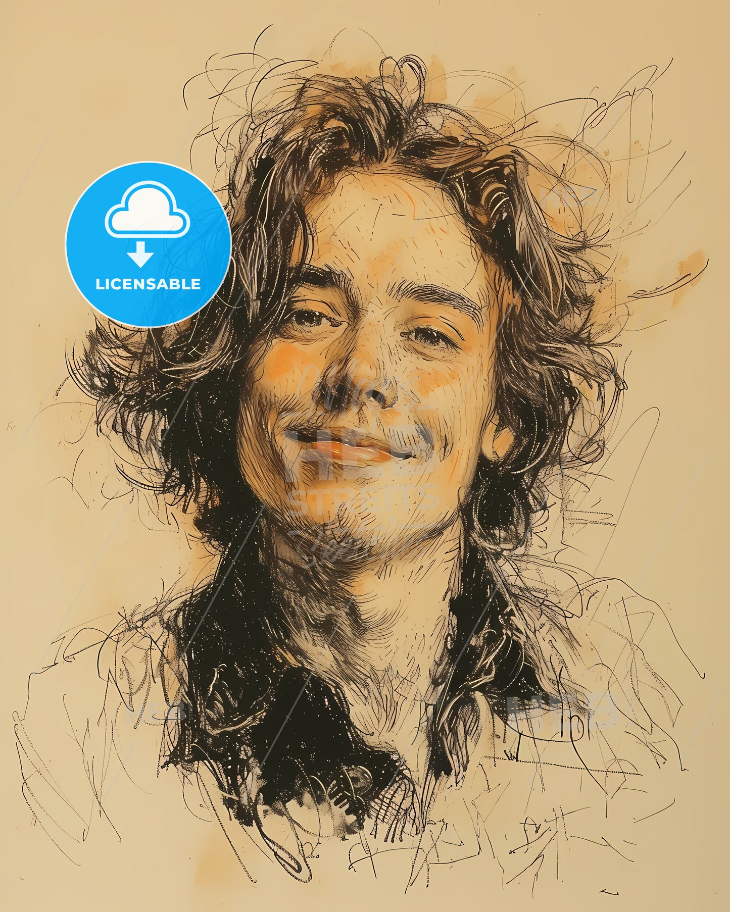 Johannes, Vermeer, 1632 - 1675, a drawing of a man smiling