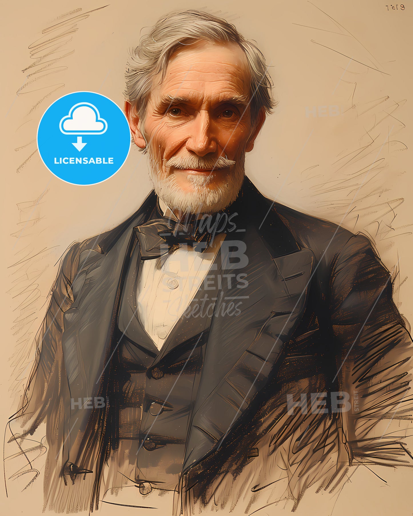 William Worrall, Mayo, 1819 - 1911, a man in a suit