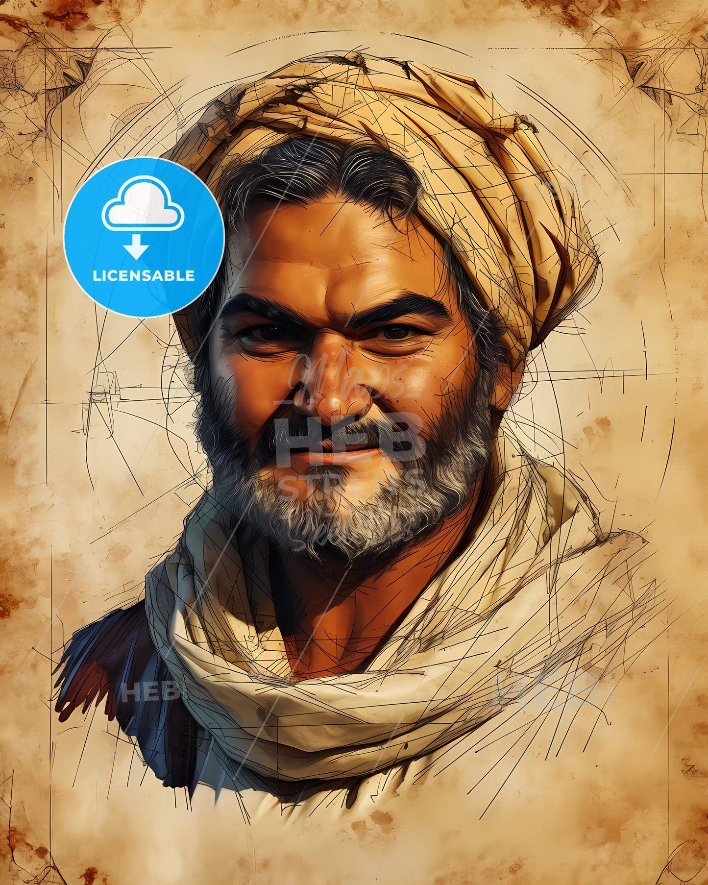 Afonso, de Albuquerque, 1453 - 1515, a man with a beard and turban