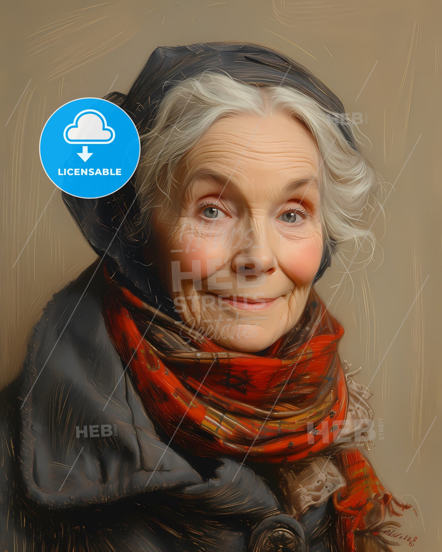 Abigail, Adams, 1744 - 1818, a woman with white hair and a scarf