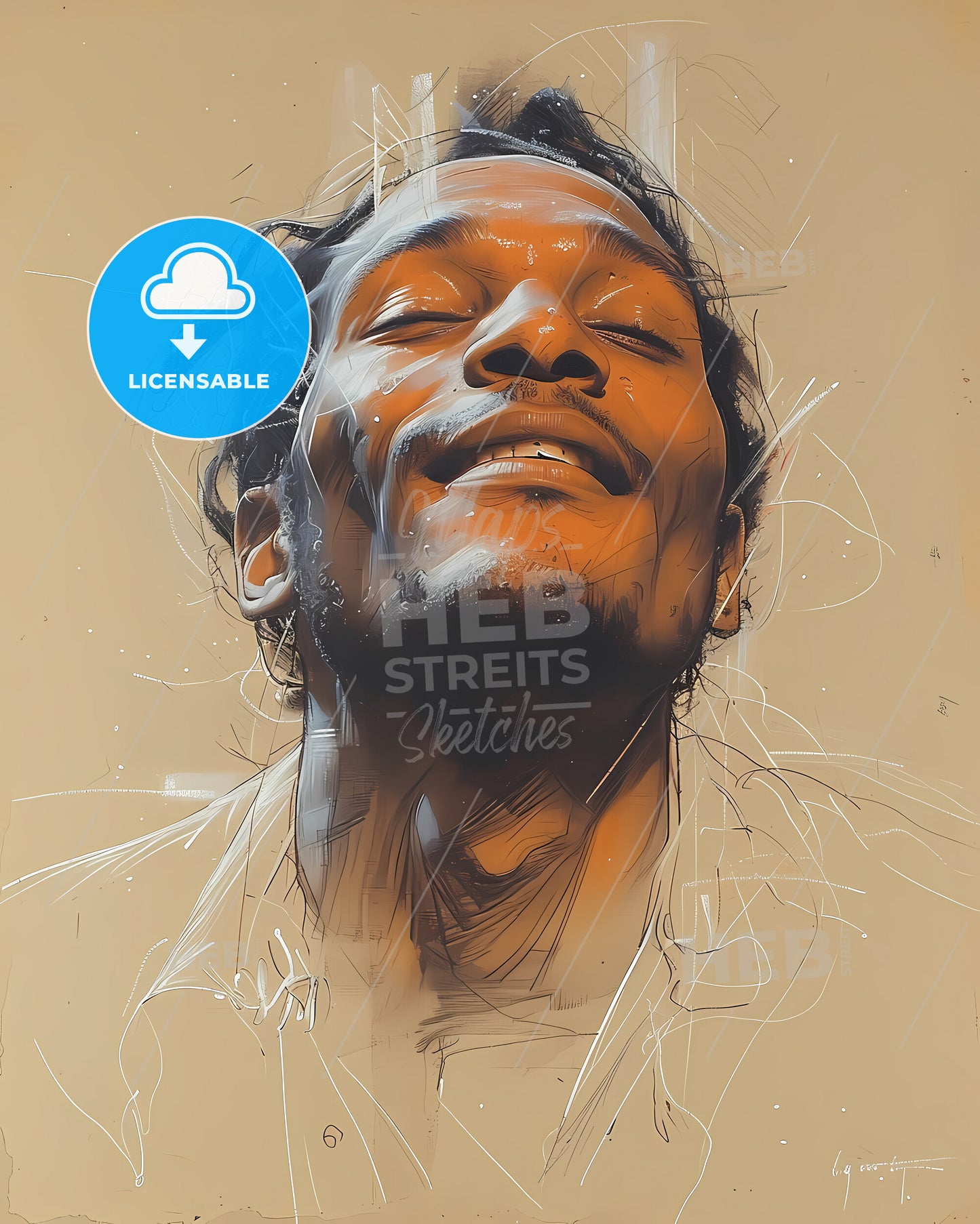 Toussaint, Louverture, 1743 - 1803, a man with his eyes closed