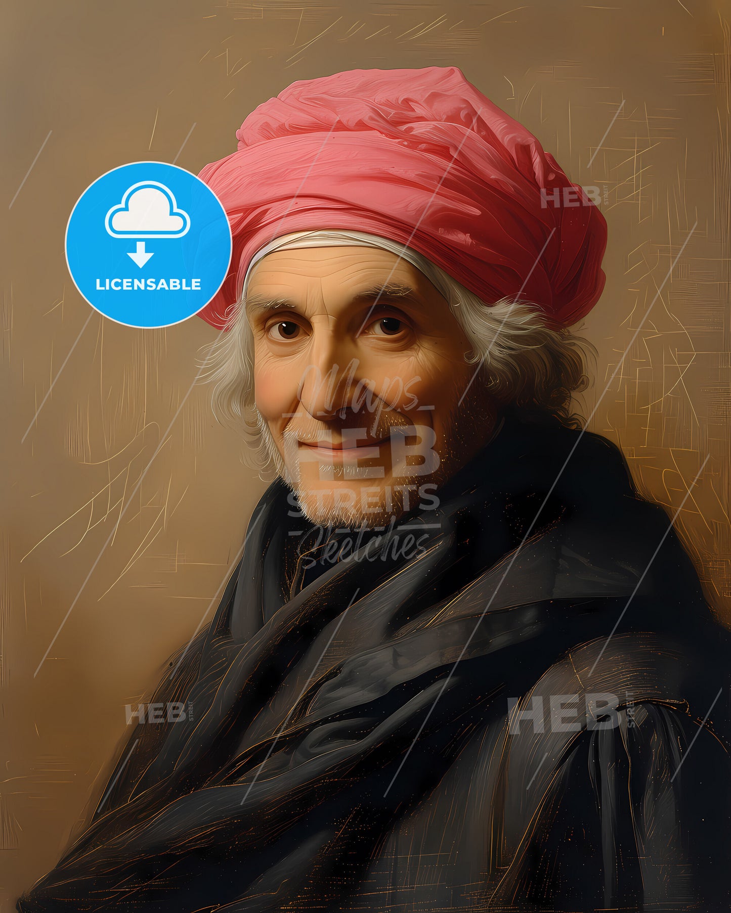 Domenico, Scarlatti, 1685 - 1757, a man wearing a pink head wrap