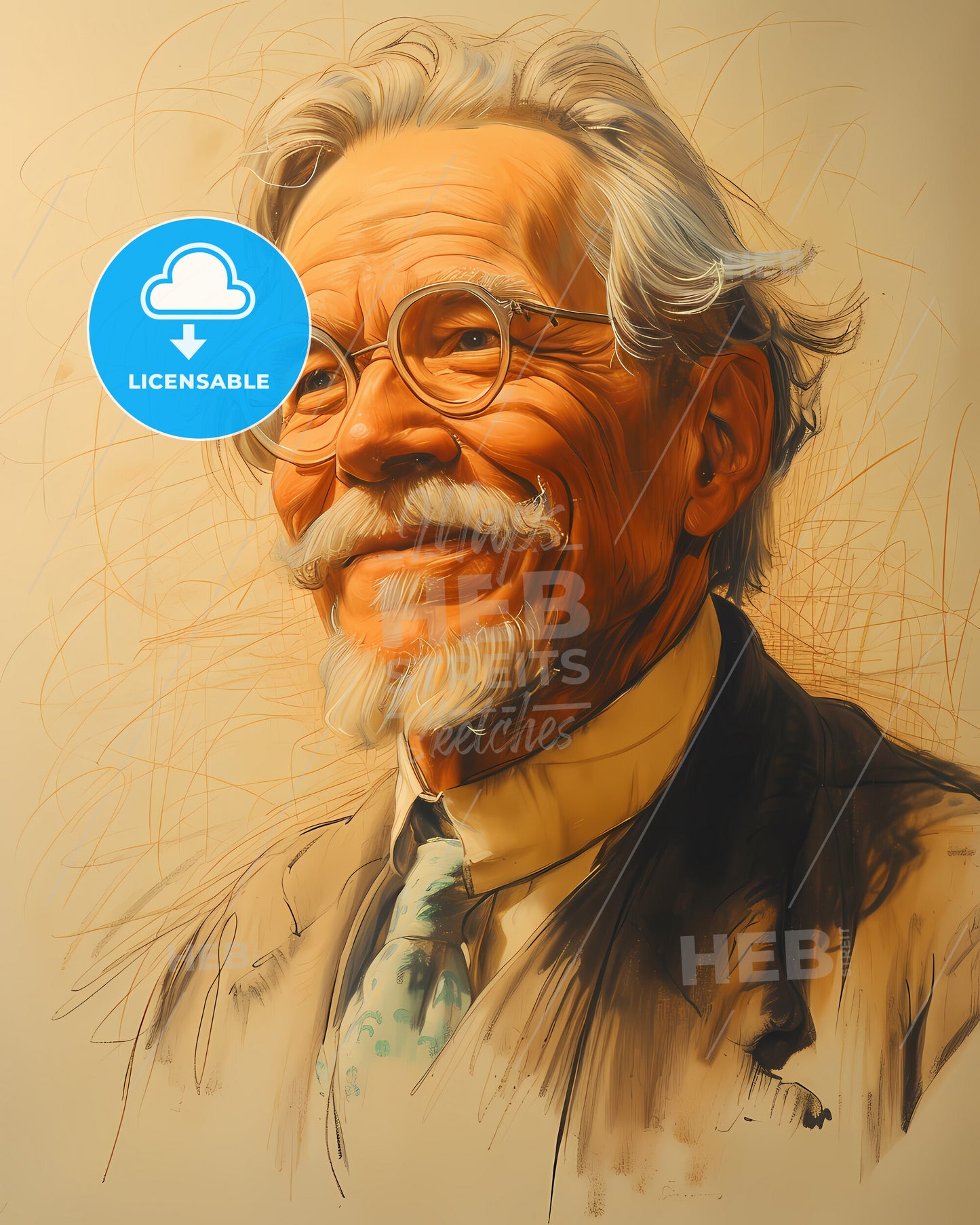 Henrik, Ibsen, 1828 - 1906, a man with a mustache and glasses