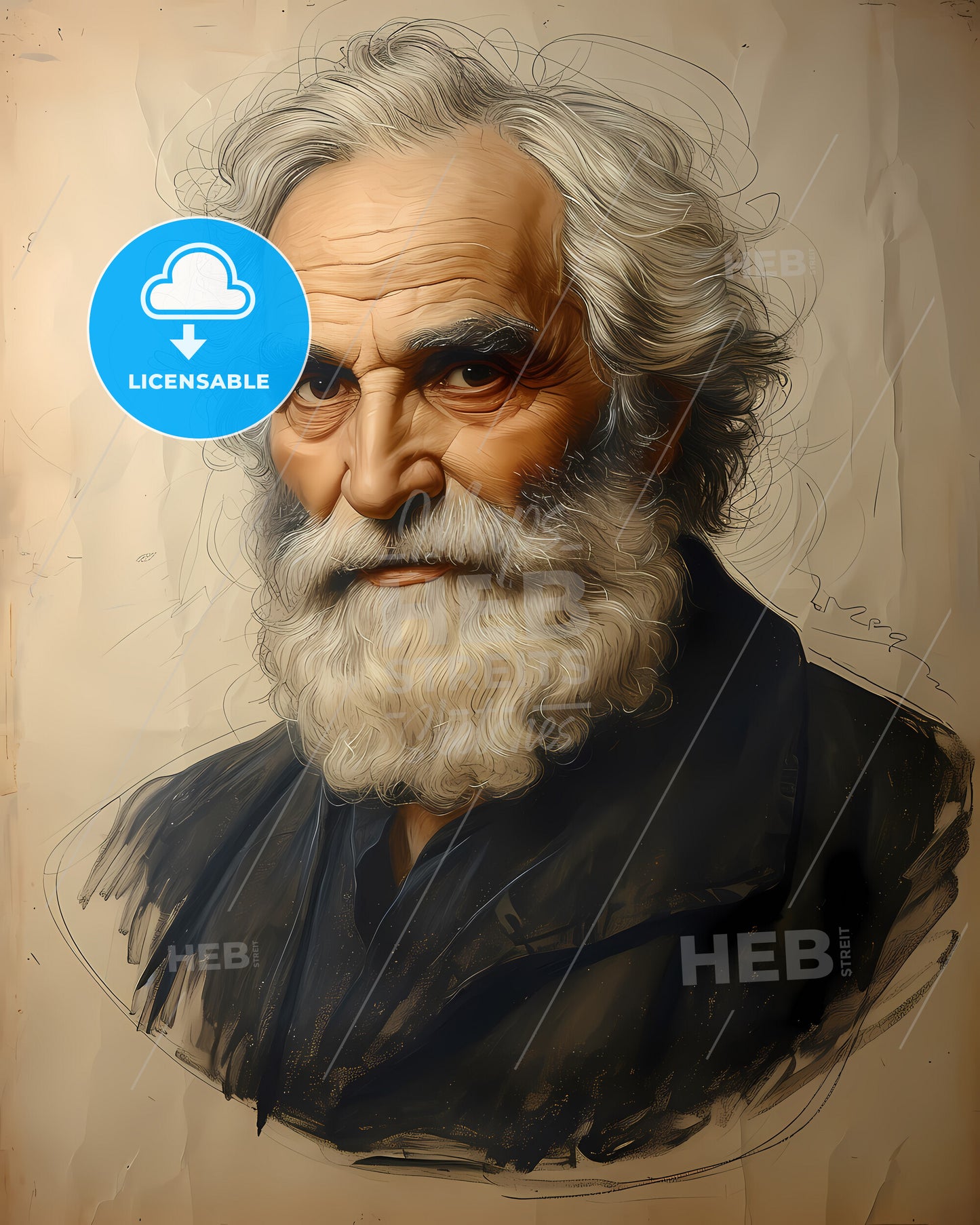 Anaxagoras, c. 510-500 BC - c. 428-427 BC, a portrait of a man with a white beard