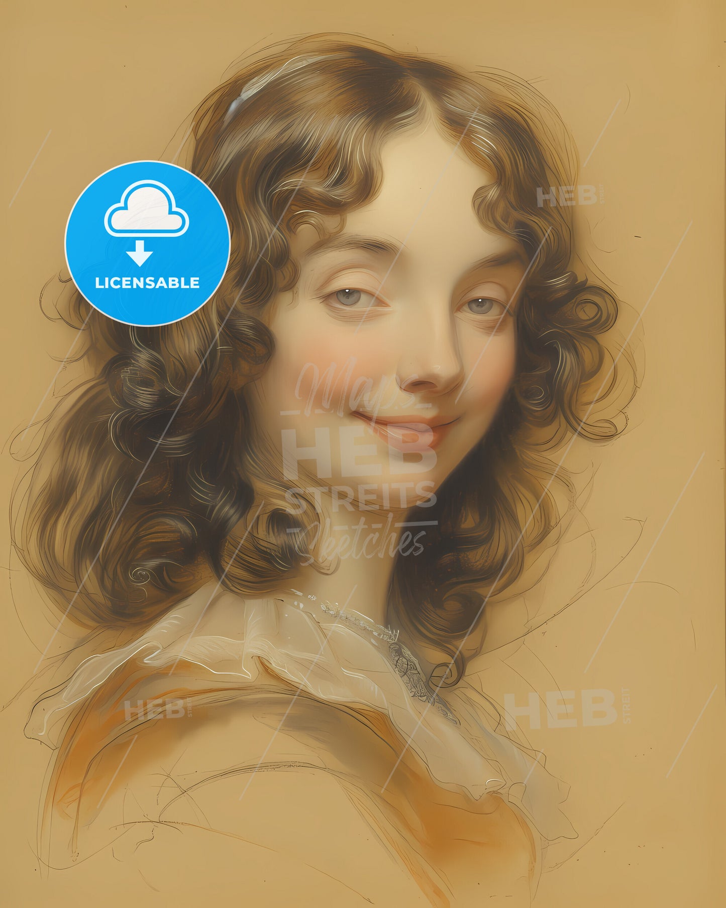 Margaret, Cavendish, 1623 - 1673, a painting of a woman