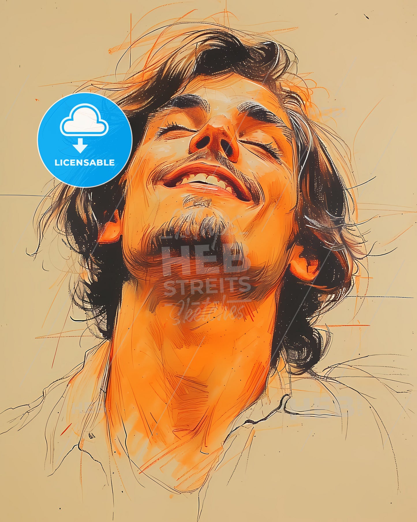 Frederic, Chopin, 1810 - 1849, a man with long hair and beard smiling